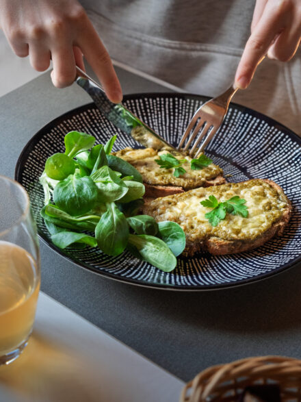 Brunch tartines au pesto