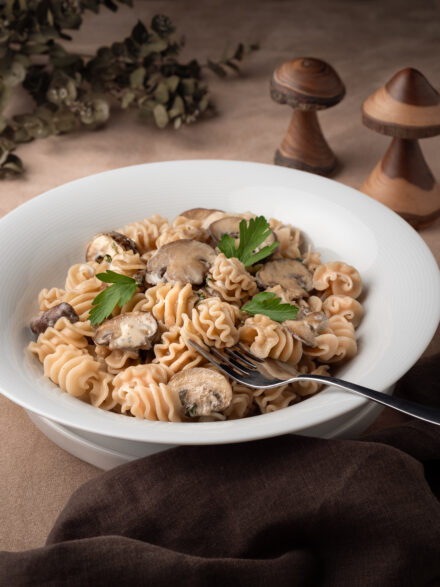 Pâtes radiatori aux champignons